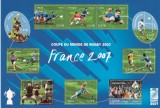 Franta 2007 - CUPA MONDIALA de RUGBY - Bloc XXL - MNH - Nominal 5,40 Eur., Nestampilat