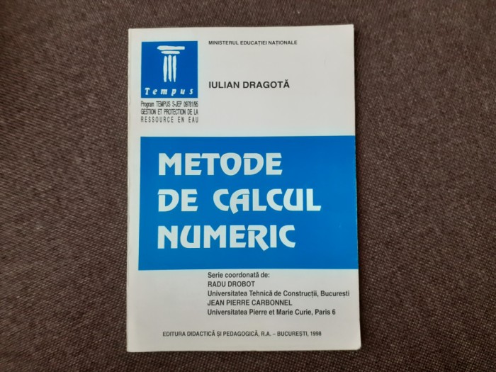 ILULIAN DRAGOTA METODE DE CALCUL NUMERIC IULIAN DRAGOTA