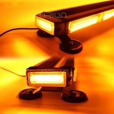 Proiector / Rampa girofar cu functie stroboscopica 12-24V lumina Portocalie Cod :AS-COB-7-4S cu baza magnetica Automotive TrustedCars foto