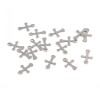 Set 10 pandantive decorative metalice, 9 x 13 mm Cruciulite argintii, Crisalida