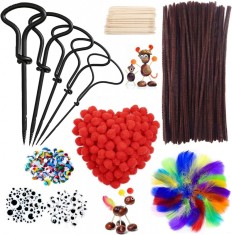 Set de creatie cu castane Sunshine Smile, metal/textil/lemn, multicolor, 255 piese