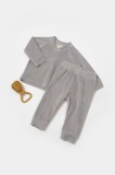 Cumpara ieftin Set bluzita si pantaloni Elefant, 80%bumbac organic si 20% poliester - Gri, BabyCosy (Marime: 18-24 Luni)