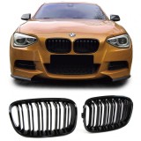 Grila dubla BMW F20 F21 NFL (2011 - 2015) M LOOK negru lucios NOU