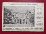 Lacu Sarat Carte postala reclama Vila Apostolescu
