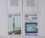 ANDORA franceza 1988 Europa cept Comunicați ,turn Radio enclar ,serie 2v neștampilat