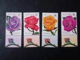 2022 - Romania -Trandafiri - serie cu vigneta