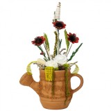 Aranjament stropitoare mica din ceramica cu flori Zilan EXT10161