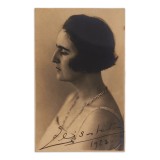 Regina Elisabeta a Greciei, fotografie tip carte poștală, 1923, cu semnătură, atelier Julietta