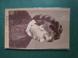 Fotografie galerie ,atelier Fritz Luckhardt -GERMANIA ,dimensiuni 11 cm x 6 cm, anii 1890 , splendida tanara