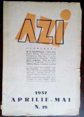 REVISTA LUNARA AZI 28/1937:Z.Stancu/M.R.P./O.Lemnaru/H.Liman/D.Trost/Paul Paun+ foto