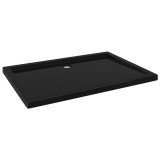 Cumpara ieftin Cadita de dus dreptunghiulara din ABS, negru, 70x100 cm
