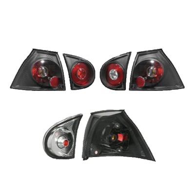 Set stopuri Spate VW Golf 5 (1k), 10.2003-05.2009, Hatchback, partea Stanga+Dreapta, negru, transparent; cu lampa interioara; cu locas bec; tuning; O foto