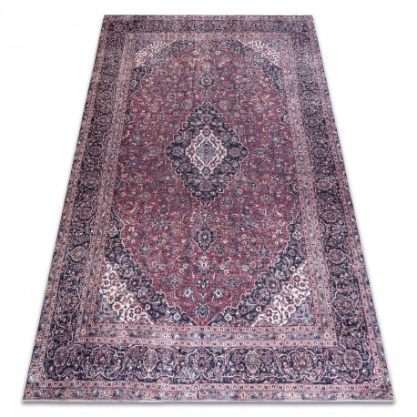 ANDRE 2288 covor lavabil oriental vintage anti-alunecare - vin roșu / gri , 160x220 cm