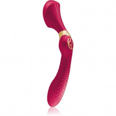 Shunga Zoa cap de masaj și vibrator raspberry 26,4 cm