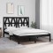 vidaXL Cadru de pat, negru, 140x190 cm, lemn masiv de pin 3103982