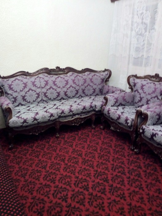 Set canapea și fotolii in stil baroc venezian, complet reconditionate