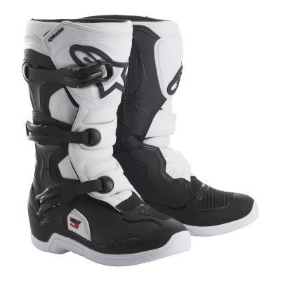 Cizme din piele Cross/Enduro Tech 3S Youth Alpinestars MX Color Negru/Alb.dimensiunea 4