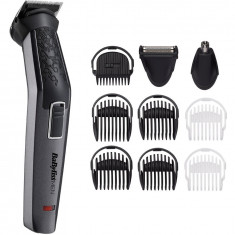 Aparat de tuns si ras BaByliss MT727E Carbon Titanium 10in1 Multi Trimmer, 10 Accesorii, 3 capete, Negru