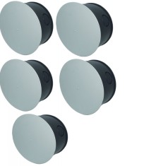 Set 5 doze de ramificatie rotunde sub tencuiala cu 8 intrari pentru zidarie O 70mm cu capac