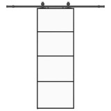 Cumpara ieftin Usa glisanta cu set de feronerie neagra 76x205 cm Sticla ESG