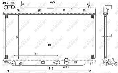 NRF 53110 Radiator, racire motor foto