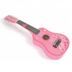 Chitara din lemn pentru copii - Roz foto