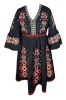 Rochie casual dama, IRA 3 , marime L, negru/rosu, Bumbac