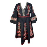Rochie casual dama, IRA 3 , marime S, negru/rosu