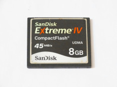 Card memorie Compact Flash CF 8 GB SanDisk Extreme IV foto