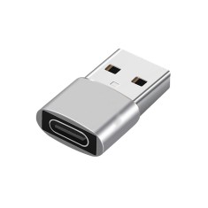 Adaptor OTG Mufa de tip USB-C la USB, Carcasa de Aluminiu, Universal, Gri foto