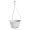 Ghiveci decorativ cu lant, Prosperplast, Rato Round, rotund, alb, 24.3x16 cm