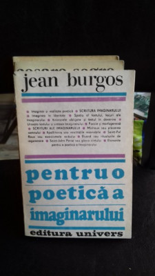 PENTRU O POETICA A IMAGINARULUI - JEAN BURGOS foto