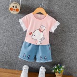 Costumas fetite - Happy bunny (Marime Disponibila: 9-12 luni (Marimea 20