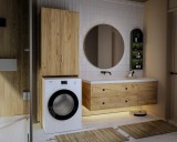 Dulap MS 2U Polite, 65x35x199cm, Stejar K003