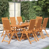 vidaXL Set mobilier de grădină, 9 piese, lemn masiv de acacia, 160-240 cm 3079640