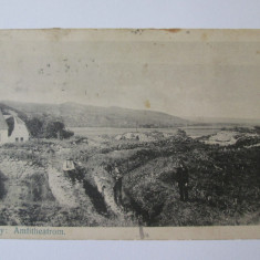 Rara! Carte postala circulata Sarmizegetusa(Ulpia Traiana)-Amfiteatrul cca.1898