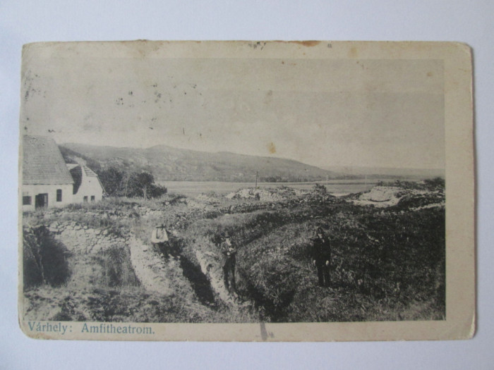 Rara! Carte postala circulata Sarmizegetusa(Ulpia Traiana)-Amfiteatrul cca.1898