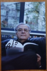 Autograf al jurnalistului francez Bernard Pivot, fost președinte al Academiei Goncourt din 2014 pana in 2020