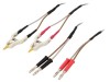 Cablu Kelvin 1,2m mufă banană 4mm x4 terminal x2