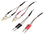 Cablu Kelvin 1,2m mufă banană 4mm x4 terminal x2