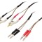 Cablu Kelvin 1,2m mufă banană 4mm x4 terminal x2