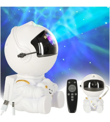 Proiector de stele Star, cu telecomanda, model astronaut, alb foto