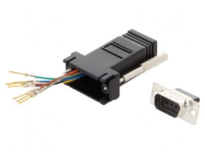 Adaptor D-Sub 9pin Tată la RJ45 Soclu foto