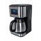 Cafetiera Heinner, 900 W, 1 L, 10 cesti, display LCD, recipient inox, sistem anti-picurare, timer, Negru/Argintiu