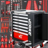 Dulap scule complet echipat, 7 sertare, 154 piese, Verke