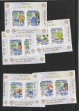 Coasta de Fildes (Cote d&#039;Ivoire} 2005 - 50 ani Europa CEPT,5 blocuri nedantelate,MNH,Mi.169B-173B, Organizatii internationale, Nestampilat
