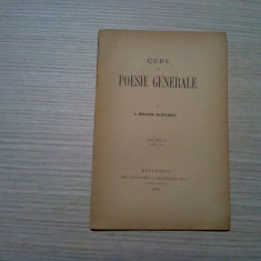 CURS INTREGU DE POESIE GENERALE - I. HELIADE RADULESCU - Vol.III, p.2, 1870, 66p