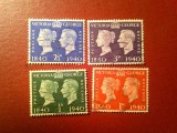 Serie mica Marea Britanie Rege George VI si R. Victoria - 1940 , 4 valori stampilate