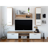 Cumpara ieftin Set mobila Living ,stejar wotan alb,modern,188 cm lungime ,Bortis Impex