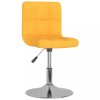 Scaun de sufragerie pivotant, galben, material textil